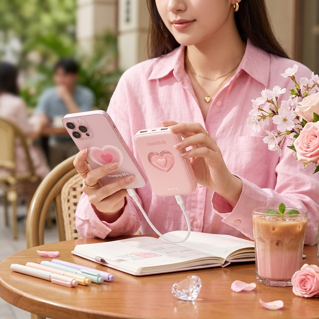 OartnSw Heart Window Magnetic Power Bank