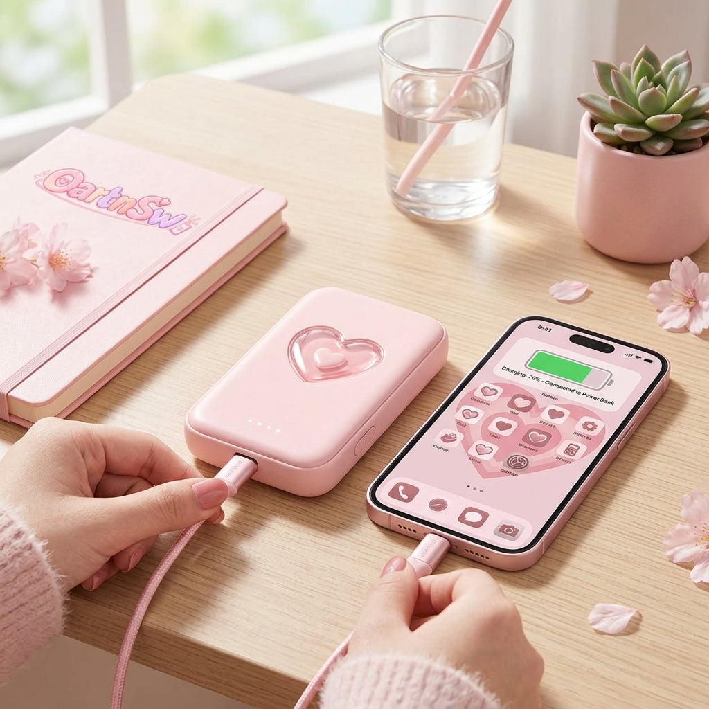 OartnSw Heart Window Magnetic Power Bank