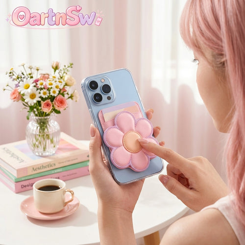 OartnSw Daisy Bloom Magnetic Phone Wallet