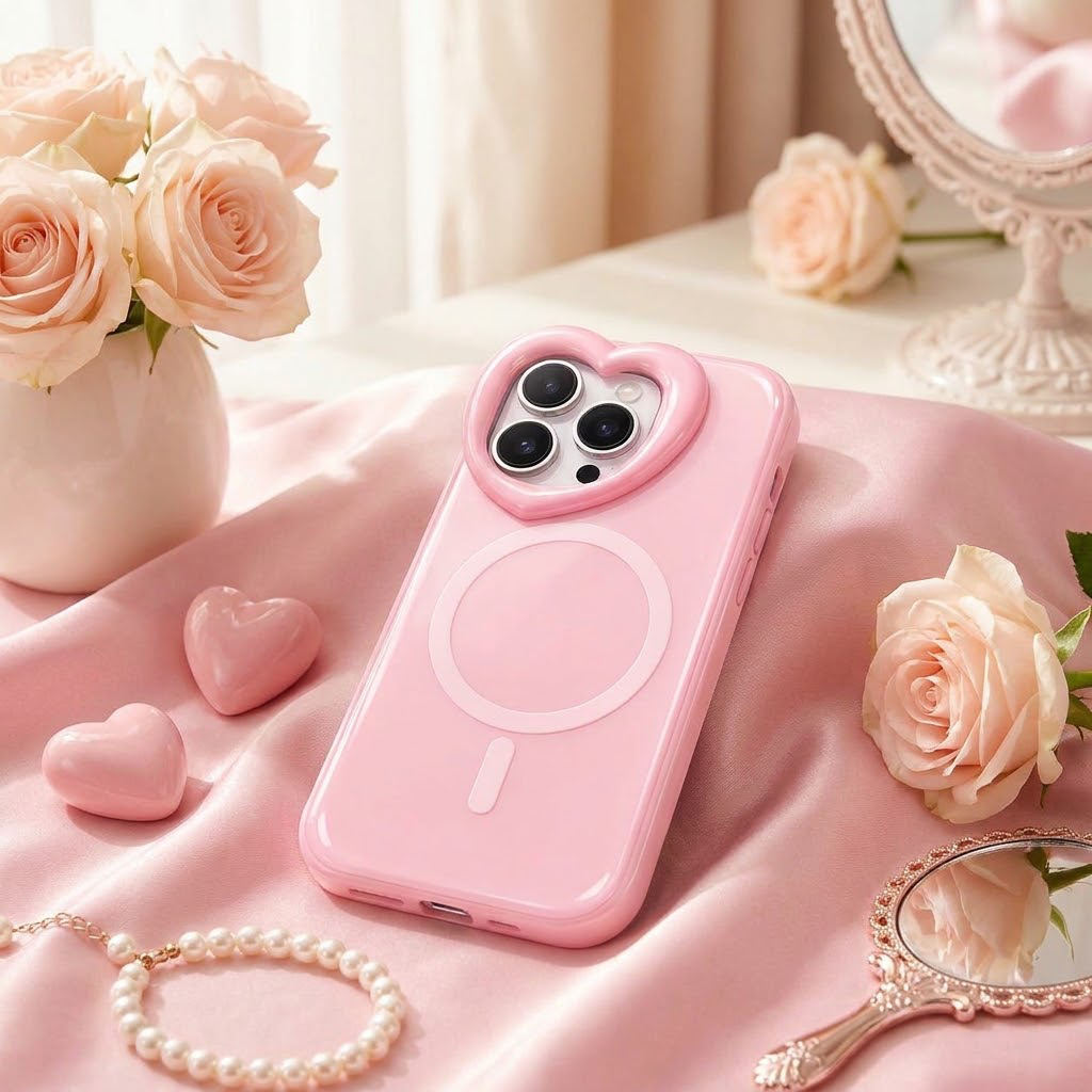 OartnSw Heart Frame Magnetic Phone Case