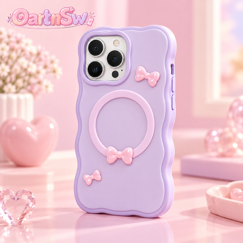 OartnSw Lilac Bow Wave Phone Case