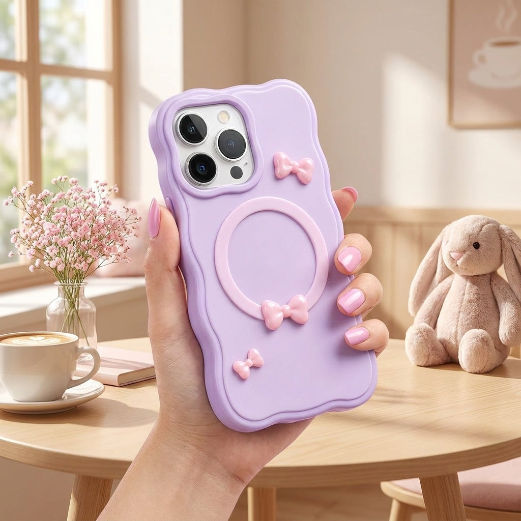 OartnSw Lilac Bow Wave Phone Case