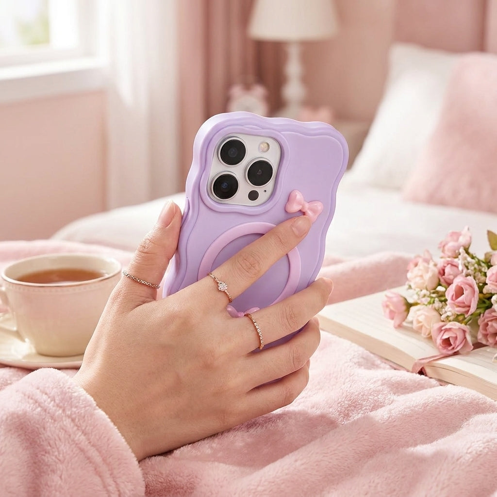 OartnSw Lilac Bow Wave Phone Case