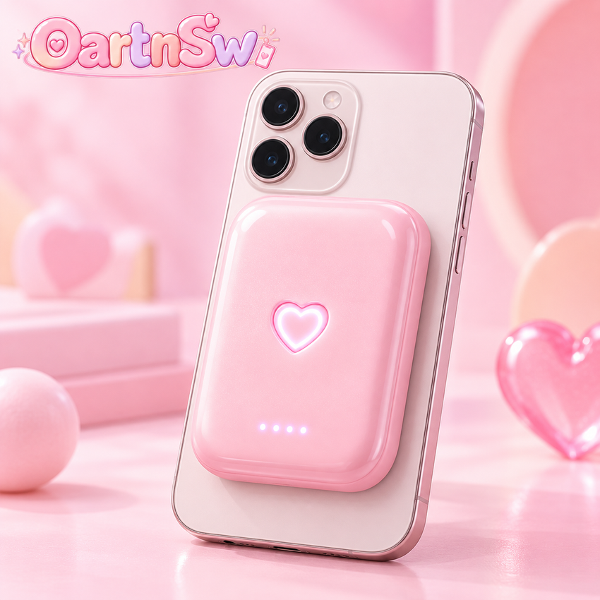 OartnSw Heart Glow Magnetic Power Bank