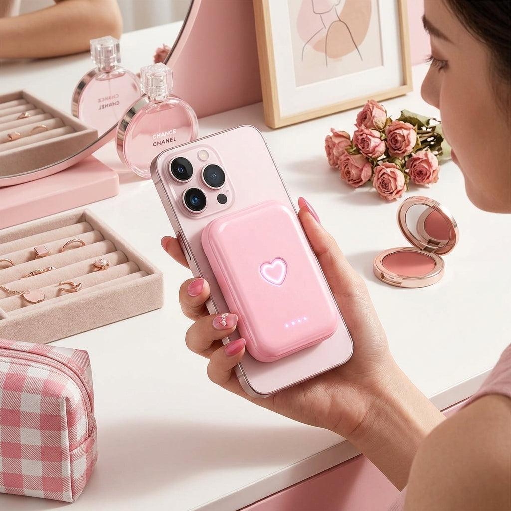 OartnSw Heart Glow Magnetic Power Bank