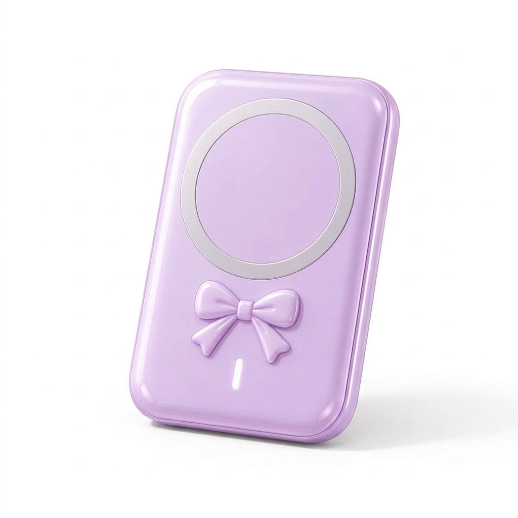 OartnSw Lilac Bow Magnetic Power Bank