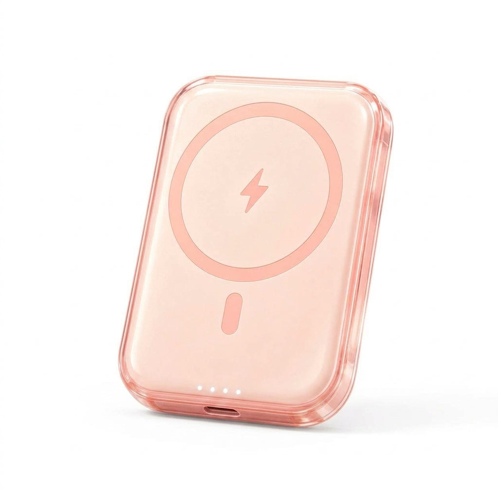 OartnSw Peach Clear-Edge Magnetic Power Bank